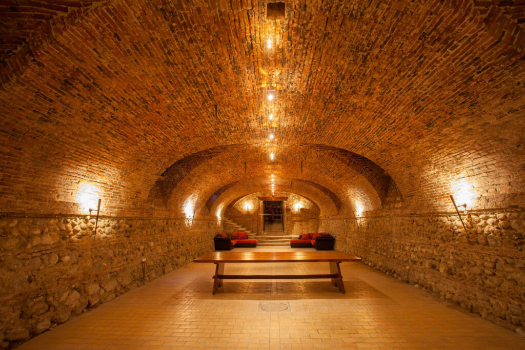 Le cantine di Villa Giusti del Giardino, villa storica a Bassano del Grappa in Veneto